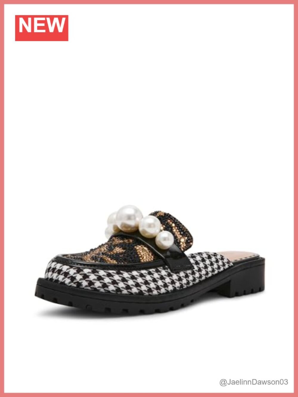 Women's Norah Lug Sole Loafers with Pearl Embellishment